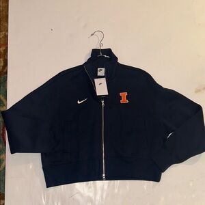 Nike Womens Navy Jacket with Orange Logo